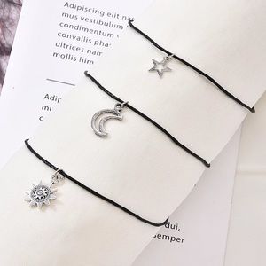 3pcs set of Sun, Moon and Star Bracelets